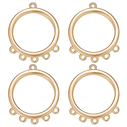 Beebeecraft 1 Box 16 Stück Kronleuchter Komponenten Glieder 18 Karat Vergoldete Anschlüsse Hohle Anhängerteile Mit 4 Schlaufen Für Die Herstellung von DIY Schmuck Geschenken Armbändern Und Halsketten Beebeecraft 1 Box 16 Stück Kronleuchter Komponenten Glieder 18 Karat Vergoldete Anschlüsse Hohle Anhängerteile Mit 4 Schlaufen Für Die Herstellung von DIY Schmuck Geschenken Armbändern Und Halsketten von Beebeecraft