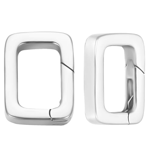 Beebeecraft 1 Box 2 Schmuck Federklammern 925 Sterling Silber Torringe Rechteckiger Karabinerverschluss Schlüsselanhänger Karabinerhaken Schnalle Für Die Schmuckherstellung Halsketten Armbänder DIY von Beebeecraft