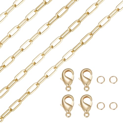 Beebeecraft 1 Box 2 m Büroklammerkette 18 Karat Vergoldet Ovale Klobige Gliederkette Mit 10 Karabinerverschlüssen 20 Biegeringen Für Die Schmuckherstellung Beebeecraft 1 Box 2 m Büroklammerkette 18 Karat Vergoldet Ovale Klobige Gliederkette Mit 10 Karabinerverschlüssen 20 Biegeringen Für Die Schmuckherstellung von Beebeecraft
