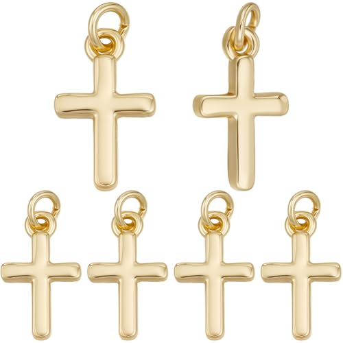 Beebeecraft 1 Box 20 Stück 18 Karat Vergoldete Kreuz Charms Mini Kruzifix Anhänger Charm Für Schmuckherstellung Armband Ohrringe Halskette DIY Bastelzubehör Beebeecraft 1 Box 20 Stück 18 Karat Vergoldete Kreuz Charms Mini Kruzifix Anhänger Charm Für Schmuckherstellung Armband Ohrringe Halskette DIY Bastelzubehör von Beebeecraft