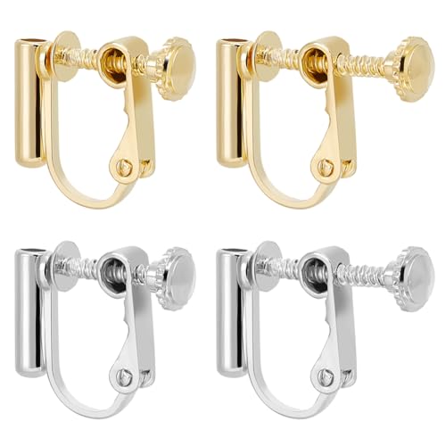 Beebeecraft 1 Box 20 Stück 2 Farben Ohrring Clips 14K Gold Platiniert Schraub Clip On Konverter Nicht Durchbohrte Ohrring Beschläge Für DIY Ohrringherstellung Schmuck Loch 0.6 mm Beebeecraft 1 Box 20 Stück 2 Farben Ohrring Clips 14K Gold Platiniert Schraub Clip On Konverter Nicht Durchbohrte Ohrring Beschläge Für DIY Ohrringherstellung Schmuck Loch 0.6 mm von Beebeecraft