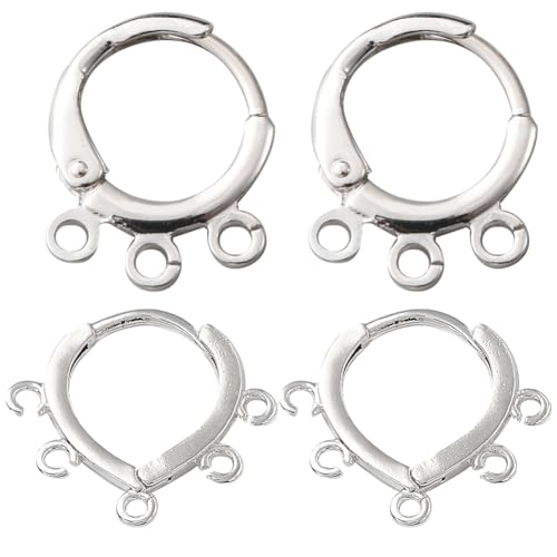 Beebeecraft 1 Box 20 Stück 2 Stile Hugging Creolen Ohrring Zubehör 925 Sterling Silber plattiert Runde Mehrloch Ohrringhaken Leverback Ohrbügel Verbinder Mit Schlaufe Für Schmuckherstellungszubehör Beebeecraft 1 Box 20 Stück 2 Stile Hugging Creolen Ohrring Zubehör 925 Sterling Silber plattiert Runde Mehrloch Ohrringhaken Leverback Ohrbügel Verbinder Mit Schlaufe Für Schmuckherstellungszubehör von Beebeecraft