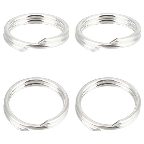 Beebeecraft 1 Box 20 Stück Doppelschlaufen-Binderinge Aus Sterlingsilber 7 mm Spaltringe Offene Schlaufenringe Für Halsketten Schlüsselanhänger DIY-Schmuck Basteln (Silber) von Beebeecraft