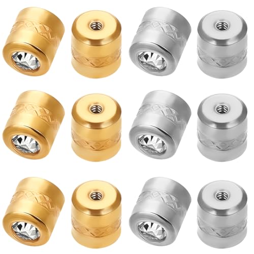 Beebeecraft 1 Box 20 Stück Metall Schraubverschluss Silberfarben 14 Karat Vergoldeter Edelstahl Klarer Zirkonia Sicher Verschließbare Ersatz Ohrmuttern Für Ohrstecker Mit Verschluss Sicherer von Beebeecraft