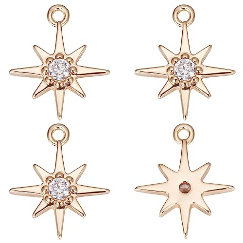 Beebeecraft 1 Box 20 Stück Nordstern-Charms 18 Karat Vergoldet Stern-Pavé Kubischer Zirkonia Anhänger-Charms Schmuckherstellungszubehör Für Die Herstellung von DIY Beebeecraft 1 Box 20 Stück Nordstern-Charms 18 Karat Vergoldet Stern-Pavé Kubischer Zirkonia Anhänger-Charms Schmuckherstellungszubehör Für Die Herstellung von DIY von Beebeecraft