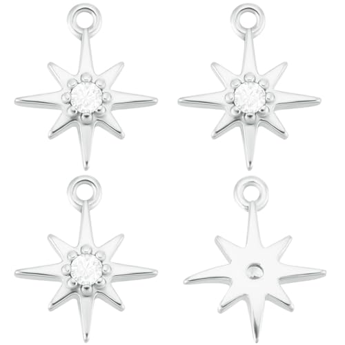 Beebeecraft 1 Box 20 Stück Platinbeschichtete Messing Nordstern Anhänger Zirkonia Mikropflaster Pentagramm Anhänger Kleine Sterne Charms Für Die Schmuckherstellung Ohrringe Armbänder Halsketten Beebeecraft 1 Box 20 Stück Platinbeschichtete Messing Nordstern Anhänger Zirkonia Mikropflaster Pentagramm Anhänger Kleine Sterne Charms Für Die Schmuckherstellung Ohrringe Armbänder Halsketten von Beebeecraft