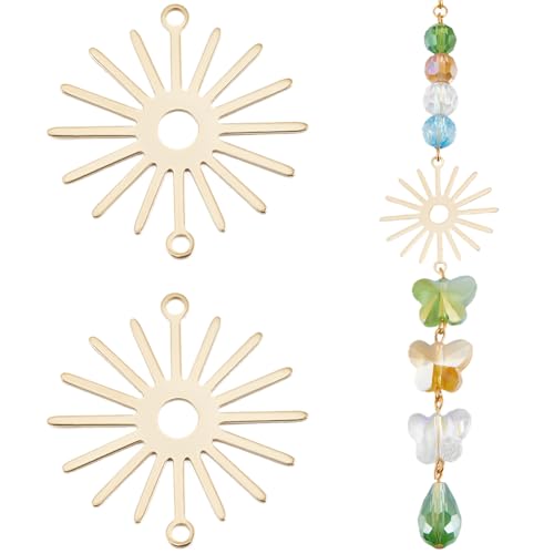 Beebeecraft 1 Box 20 Stück Sonnenanhänger Echte 24 Karat Vergoldete Sonnen Verbindungsanhänger Himmlische Anhänger Halbmond Gliederanhänger Für Die Schmuckherstellung Armbänder Halsketten Ohrringe DIY Beebeecraft 1 Box 20 Stück Sonnenanhänger Echte 24 Karat Vergoldete Sonnen Verbindungsanhänger Himmlische Anhänger Halbmond Gliederanhänger Für Die Schmuckherstellung Armbänder Halsketten Ohrringe DIY von Beebeecraft