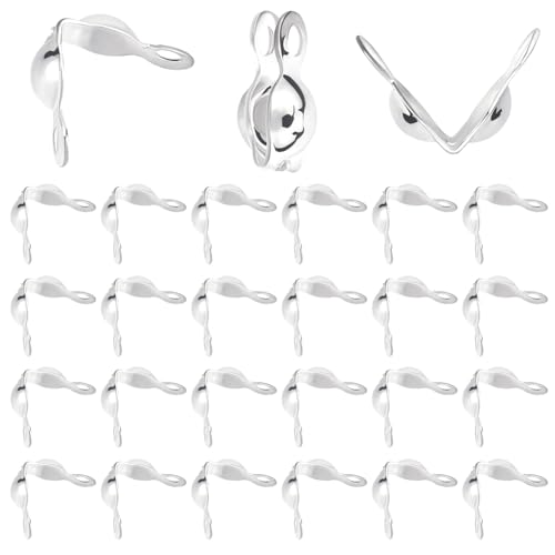 Beebeecraft 1 Box 200 Perlenspitzen Knotenabdeckungen 925 Crimp Abdeckungen Aus Sterlingsilber 8mm Aus Plattiertem Messing Zur Schmuckherstellung von Beebeecraft
