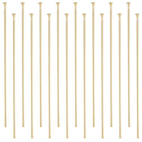Beebeecraft 1 Box 200 Stück 50 mm Flachkopfnadeln 16K Vergoldeter Edelstahl Flachkopf Schmuckherstellungsnadeln 21 Gauge Biegbarer Drahtstift Für Schmuck Ohrringe DIY Basteln Kopf 1.5 mm Beebeecraft 1 Box 200 Stück 50 mm Flachkopfnadeln 16K Vergoldeter Edelstahl Flachkopf Schmuckherstellungsnadeln 21 Gauge Biegbarer Drahtstift Für Schmuck Ohrringe DIY Basteln Kopf 1.5 mm von Beebeecraft