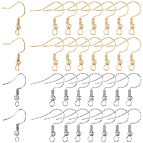 Beebeecraft 1 Box 200 Stück Fisch Ohrringhaken Schlaufe 18 Karat Vergoldeter Edelstahl Silberne Französische Ohrhaken Baumelnde Hängende Fischhaken Ohrring Befunde Für Schmuckherstellung Zubehör DIY Beebeecraft 1 Box 200 Stück Fisch Ohrringhaken Schlaufe 18 Karat Vergoldeter Edelstahl Silberne Französische Ohrhaken Baumelnde Hängende Fischhaken Ohrring Befunde Für Schmuckherstellung Zubehör DIY von Beebeecraft