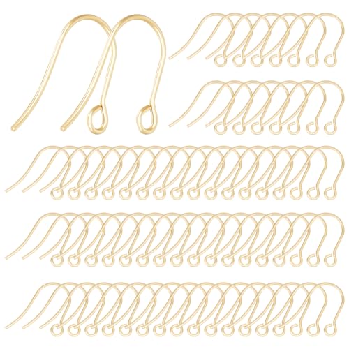 Beebeecraft 1 Box 200 Stück Ohrring Haken Set 18K vergoldet Edelstahl Französisch Fisch Haken Ohrring Drähte Ohrhaken mit horizontaler Schlaufe für DIY Schmuck Zubehör Beebeecraft 1 Box 200 Stück Ohrring Haken Set 18K vergoldet Edelstahl Französisch Fisch Haken Ohrring Drähte Ohrhaken mit horizontaler Schlaufe für DIY Schmuck Zubehör von Beebeecraft