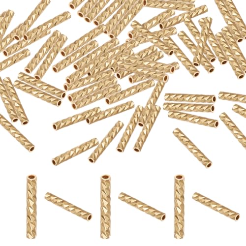 Beebeecraft 1 Box 200 Stück Röhrenperlen 18 Karat Vergoldet Säulennudel Lose Distanzperlen Hohl 10x1.5 mm Für DIY Armband Halskette Schmuckherstellung Loch: 1 mm Beebeecraft 1 Box 200 Stück Röhrenperlen 18 Karat Vergoldet Säulennudel Lose Distanzperlen Hohl 10x1.5 mm Für DIY Armband Halskette Schmuckherstellung Loch: 1 mm von Beebeecraft