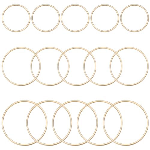 Beebeecraft 1 Box 30 Stück 20/28/33 mm Verbindungsring 24 Karat Vergoldet Rund Hohl Kreisförmig Rahmenverbinder Geschlossene Biegering Charms Für Die Herstellung von Armbändern Halsketten von Beebeecraft