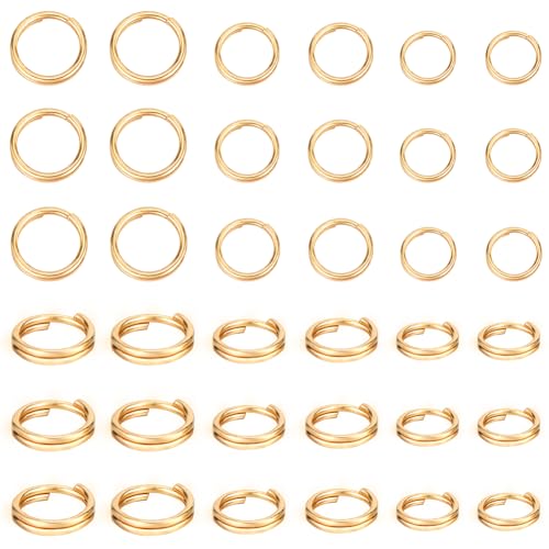 Beebeecraft 1 Box 300 Stück 3 Größen Spaltringe 18K Vergoldeter Edelstahl O-Ring-Anschlüsse Doppelschlaufen Geteilte Kleine Schlüssel-Biegeringe Für Armband-Halsketten-Schmuckherstellung 5~7 mm Beebeecraft 1 Box 300 Stück 3 Größen Spaltringe 18K Vergoldeter Edelstahl O-Ring-Anschlüsse Doppelschlaufen Geteilte Kleine Schlüssel-Biegeringe Für Armband-Halsketten-Schmuckherstellung 5~7 mm von Beebeecraft