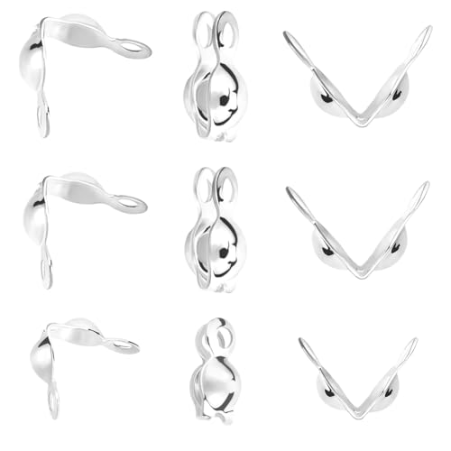 Beebeecraft 1 Box 300 Stück Offene Perlenspitzen Aus Metall 925 Stück Knotenabdeckungen Aus Sterlingsilber Sichere Clamshell Endkappen Zum Umklappen Quetschperlen Für Die Schmuckherstellung Armbänder Beebeecraft 1 Box 300 Stück Offene Perlenspitzen Aus Metall 925 Stück Knotenabdeckungen Aus Sterlingsilber Sichere Clamshell Endkappen Zum Umklappen Quetschperlen Für Die Schmuckherstellung Armbänder von Beebeecraft