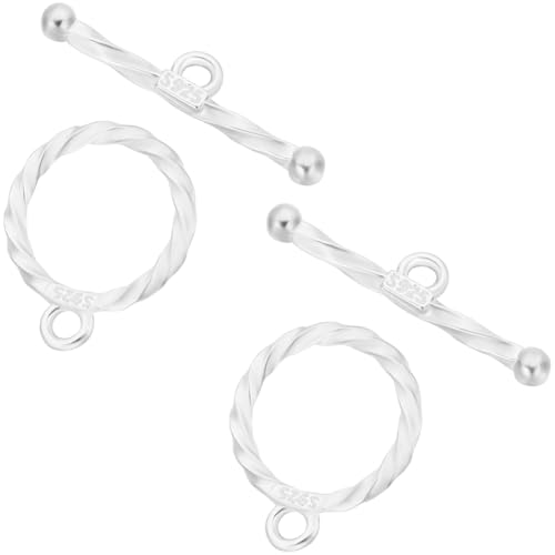Beebeecraft 1 Box 4 Stück Runde Knebelverschlüsse 925 Stück Sterlingsilber OT Knebelverschlüsse Für Die Herstellung von Halsketten Armbändern Und Ohrringen Beebeecraft 1 Box 4 Stück Runde Knebelverschlüsse 925 Stück Sterlingsilber OT Knebelverschlüsse Für Die Herstellung von Halsketten Armbändern Und Ohrringen von Beebeecraft