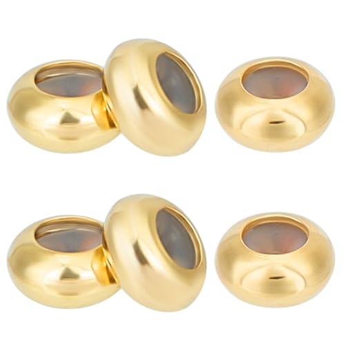 Beebeecraft 1 Box 40 runde Abstandsperlen 24 Karat Vergoldetes Messing 5mm Stopperperlen Schiebeperlen Aus Metall Mit Gummi Innen Für Bettelarmbänder Beebeecraft 1 Box 40 runde Abstandsperlen 24 Karat Vergoldetes Messing 5mm Stopperperlen Schiebeperlen Aus Metall Mit Gummi Innen Für Bettelarmbänder von Beebeecraft