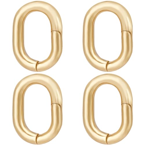 Beebeecraft 1 Box 5 Stück Ovale Ringclips Aus 18 Karat Vergoldetem Messing Twister Verschlüsse Runde Feder Druckknopfclips Für Die Schmucksuche Bei Der Herstellung von Halsketten Und Armbändern Beebeecraft 1 Box 5 Stück Ovale Ringclips Aus 18 Karat Vergoldetem Messing Twister Verschlüsse Runde Feder Druckknopfclips Für Die Schmucksuche Bei Der Herstellung von Halsketten Und Armbändern von Beebeecraft