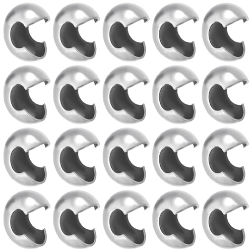 Beebeecraft 1 Box 50 Stück 304 Quetschperlen Abdeckungen Aus Edelstahl 9mm Offene Halbrunde Quetschperlen Knotenabdeckung Kleine Perlen Für Die Schmuckherstellung Beebeecraft 1 Box 50 Stück 304 Quetschperlen Abdeckungen Aus Edelstahl 9mm Offene Halbrunde Quetschperlen Knotenabdeckung Kleine Perlen Für Die Schmuckherstellung von Beebeecraft