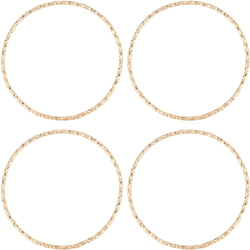 Beebeecraft 1 Box 50 Stück Geschlossener Biegering Aus 18 Karat Vergoldetem Messing Strukturierte Runde Verbindungsringe Für Ohrringe Armbänder Halsketten Schmuck DIY Bastelzubehör Beebeecraft 1 Box 50 Stück Geschlossener Biegering Aus 18 Karat Vergoldetem Messing Strukturierte Runde Verbindungsringe Für Ohrringe Armbänder Halsketten Schmuck DIY Bastelzubehör von Beebeecraft