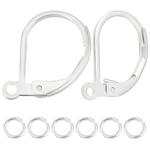 Beebeecraft 1 Box 50 Stück Brisur Ohrringe 925 Silber Plattierte 15,6×10mm Ohrring Haken Mit 50 offenen Biegeringen Für Die Herstellung von Schmuckohrringen Beebeecraft 1 Box 50 Stück Brisur Ohrringe 925 Silber Plattierte 15,6×10mm Ohrring Haken Mit 50 offenen Biegeringen Für Die Herstellung von Schmuckohrringen von Beebeecraft