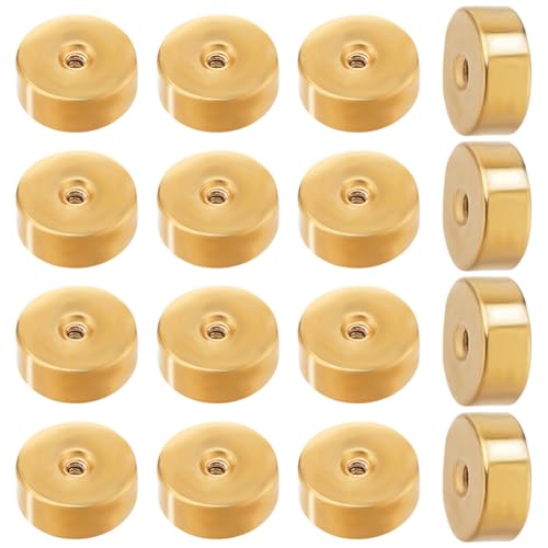 Beebeecraft 1 Box 50 Stück Schraubkugelverschlüsse 18 Karat Vergoldeter Edelstahl Geometrie Flache Runde Ersatz-Ohrringverschlüsse Für 18-Guage-Gewindepfosten Schmuckzubehör Beebeecraft 1 Box 50 Stück Schraubkugelverschlüsse 18 Karat Vergoldeter Edelstahl Geometrie Flache Runde Ersatz-Ohrringverschlüsse Für 18-Guage-Gewindepfosten Schmuckzubehör von Beebeecraft