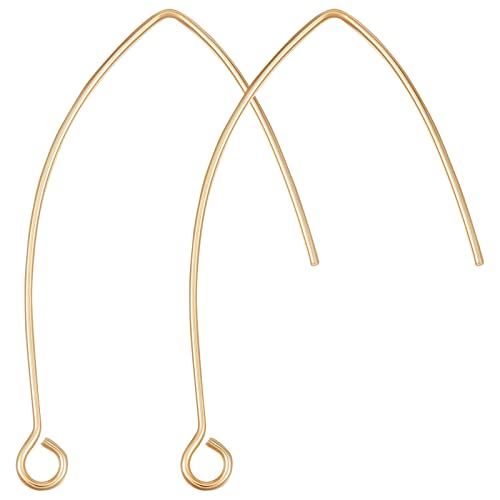 Beebeecraft 1 Box 50 Stück V Förmige Ohrhaken 18 Karat Vergoldetes Messing Ohrhaken Mit Schlaufe Französische Ohrhaken Für DIY Schmuckherstellung Zubehör Beebeecraft 1 Box 50 Stück V Förmige Ohrhaken 18 Karat Vergoldetes Messing Ohrhaken Mit Schlaufe Französische Ohrhaken Für DIY Schmuckherstellung Zubehör von Beebeecraft
