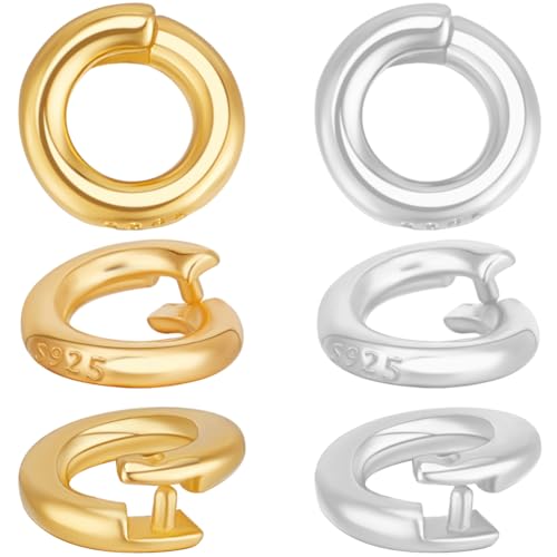 Beebeecraft 1 Box 6 Stück Verschließbare Biegeringe 24 Karat Vergoldet 925 Sterlingsilber Außendurchmesser 8mm Innendurchmesser 5mm Runder Offener Ring Verbinderverschluss Für Halsketten Armbänder Beebeecraft 1 Box 6 Stück Verschließbare Biegeringe 24 Karat Vergoldet 925 Sterlingsilber Außendurchmesser 8mm Innendurchmesser 5mm Runder Offener Ring Verbinderverschluss Für Halsketten Armbänder von Beebeecraft