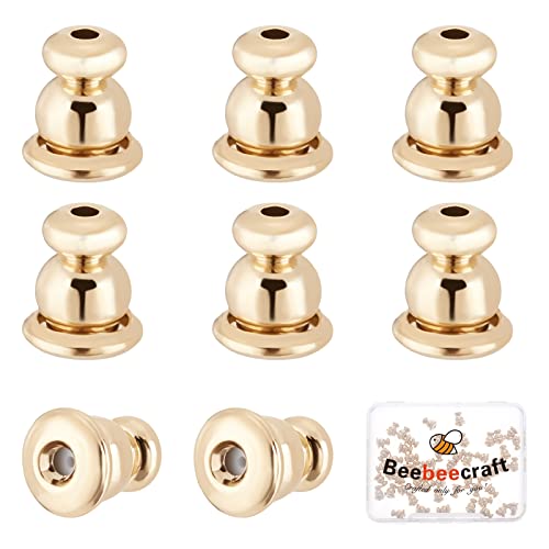 Beebeecraft 1 Box 60 Stück Verriegelungs-Ohrring-Verschlüsse Für Ohrstecker 14K Vergoldetes Messing Kugel-Ohrring-Verschlüsse Ersatz 6x5 mm Für Ohrstecker Beebeecraft 1 Box 60 Stück Verriegelungs-Ohrring-Verschlüsse Für Ohrstecker 14K Vergoldetes Messing Kugel-Ohrring-Verschlüsse Ersatz 6x5 mm Für Ohrstecker von Beebeecraft