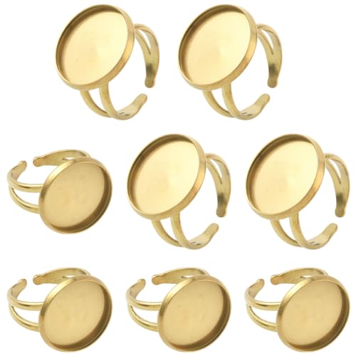 Beebeecraft 1 Box 8 Cabochon Ringfassungen 304 Edelstahl Rohlinge Für Offene Manschettenfingerringe Basis Für Schmuckherstellung DIY Zubehör Fach 16mm Beebeecraft 1 Box 8 Cabochon Ringfassungen 304 Edelstahl Rohlinge Für Offene Manschettenfingerringe Basis Für Schmuckherstellung DIY Zubehör Fach 16mm von Beebeecraft