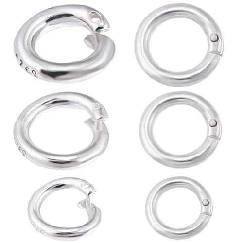 Beebeecraft 1 Box 9 Stück Biegeringe Mit Drehverschlüssen Sterlingsilber 3 Größen Verriegelbare Runde Biegeringe Für DIY Armbänder Halsketten Schmuckherstellung Beebeecraft 1 Box 9 Stück Biegeringe Mit Drehverschlüssen Sterlingsilber 3 Größen Verriegelbare Runde Biegeringe Für DIY Armbänder Halsketten Schmuckherstellung von Beebeecraft