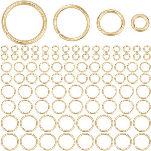 Beebeecraft 1 Box 900 Stück Offene Biegeringe Aus 18 Karat Vergoldetem Edelstahl 4/6/8/10 mm Einzelschlaufe Biegeringe Für Die Schmuckherstellung Beebeecraft 1 Box 900 Stück Offene Biegeringe Aus 18 Karat Vergoldetem Edelstahl 4/6/8/10 mm Einzelschlaufe Biegeringe Für Die Schmuckherstellung von Beebeecraft