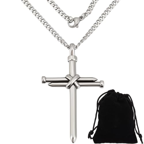 Beebeecraft 1 Box Kreuz Halskette Für Damen 304 Halsketten Mit Kreuz Anhänger Aus Edelstahl Mit Panzerketten Und Samtbeuteln als Geschenk Zum Geburtstag Zu Weihnachten Oder Zum Erntedankfest. Beebeecraft 1 Box Kreuz Halskette Für Damen 304 Halsketten Mit Kreuz Anhänger Aus Edelstahl Mit Panzerketten Und Samtbeuteln als Geschenk Zum Geburtstag Zu Weihnachten Oder Zum Erntedankfest. von Beebeecraft