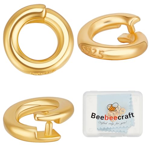 Beebeecraft 1 Box Mit 10 Biegeringen Mit Drehverschluss 24 Karat Vergoldet 925 Sterlingsilber Verriegelungsringe 6mm Mini Kreisverschlussring Verbinder Für Halsketten Armbänder Schlüsselanhänger Beebeecraft 1 Box Mit 10 Biegeringen Mit Drehverschluss 24 Karat Vergoldet 925 Sterlingsilber Verriegelungsringe 6mm Mini Kreisverschlussring Verbinder Für Halsketten Armbänder Schlüsselanhänger von Beebeecraft