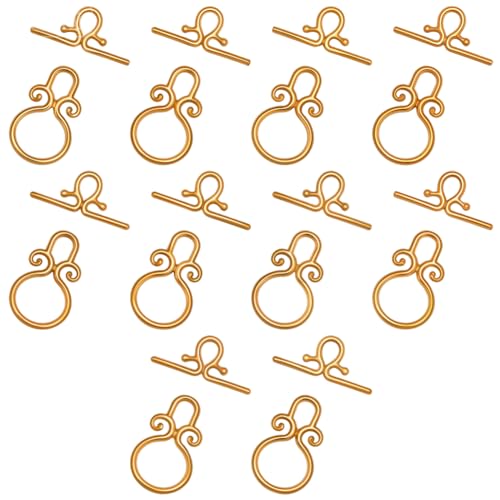 Beebeecraft 1 Box Mit 10 Knebelverschlüssen Zur Schmuckherstellung 18 Karat Vergoldet 304 Edelstahl Wolken OT Knebel T Bar Verbinder Beschläge Für Halsketten Armbänder DIY Bastelarbeiten von Beebeecraft