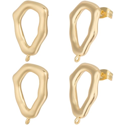 Beebeecraft 1 Box Mit 10 Ohrstecker Zubehörteilen 18 Karat Vergoldetes Messing Hohle Unregelmäßig Geformte Dreiecke Ohrstecker Mit 10 Ohrhaken Zur Herstellung von Ohrringen Beebeecraft 1 Box Mit 10 Ohrstecker Zubehörteilen 18 Karat Vergoldetes Messing Hohle Unregelmäßig Geformte Dreiecke Ohrstecker Mit 10 Ohrhaken Zur Herstellung von Ohrringen von Beebeecraft