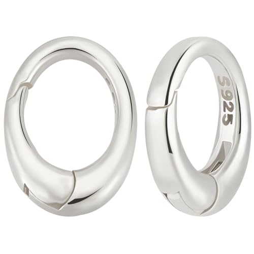 Beebeecraft 1 Box Mit 2 Federtorringen 925 ovalen Federverschlüssen Aus Sterlingsilber Für Die Herstellung von Halsketten Armbändern Und Schmuck (13 x 9 x 3mm). von Beebeecraft