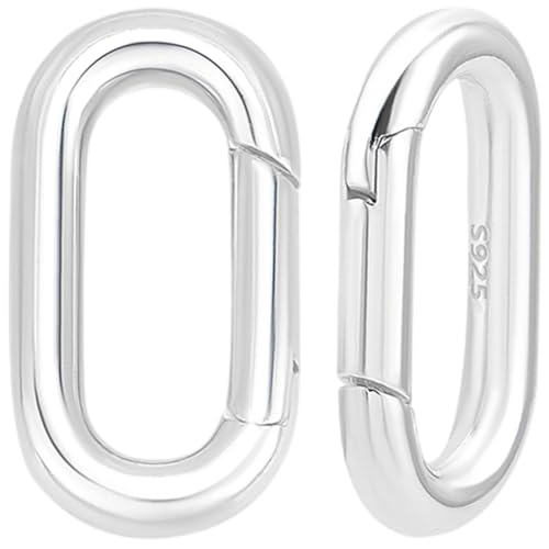 Beebeecraft 1 Box Mit 2 Stück 925 ovalen Federringen Aus Sterlingsilber 17.5x9x2mm Kleine Federtorringe Halskettenverstärker Verkürzer Verbindungsverschluss Mit 1 Stück Poliertuch Für Die Herstellung Beebeecraft 1 Box Mit 2 Stück 925 ovalen Federringen Aus Sterlingsilber 17.5x9x2mm Kleine Federtorringe Halskettenverstärker Verkürzer Verbindungsverschluss Mit 1 Stück Poliertuch Für Die Herstellung von Beebeecraft