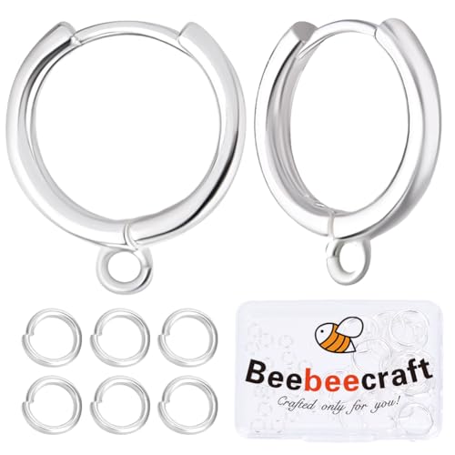 Beebeecraft 1 Box 20 Stück Creolen Huggie Ohrhaken 925 Sterlingsilber französische Creolen Runde Leverback Ohrring Beschläge Mit Offenen Biegeringen Zur Schmuckherstellung Ohrringzubehör DIY Basteln Beebeecraft 1 Box 20 Stück Creolen Huggie Ohrhaken 925 Sterlingsilber französische Creolen Runde Leverback Ohrring Beschläge Mit Offenen Biegeringen Zur Schmuckherstellung Ohrringzubehör DIY Basteln von Beebeecraft