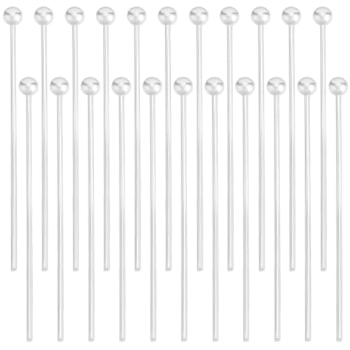 Beebeecraft 1 Box Mit 200 Kugelstiften Zur Schmuckherstellung 925 Stifte Mit Kugelkopf Aus Sterlingsilber 30mm von Beebeecraft