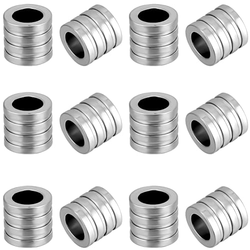 Beebeecraft 1 Box Mit 25 Säulenperlen 304 Röhrenperlen Aus Edelstahl (10mm) Geriffelte Lose Abstandsperlen Für Die Herstellung von DIY Armbändern Und Halsketten Mit Schmuck. von Beebeecraft