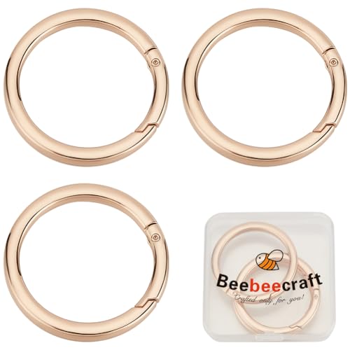 Beebeecraft 1 Box Mit 3 Stück Federtorringe 48mm O Ringe Karabinerverschluss Goldfarben Druckknopfclips Schnallen Für Geldbörse Schlüsselanhänger Handtaschen Riemenhaken Beebeecraft 1 Box Mit 3 Stück Federtorringe 48mm O Ringe Karabinerverschluss Goldfarben Druckknopfclips Schnallen Für Geldbörse Schlüsselanhänger Handtaschen Riemenhaken von Beebeecraft