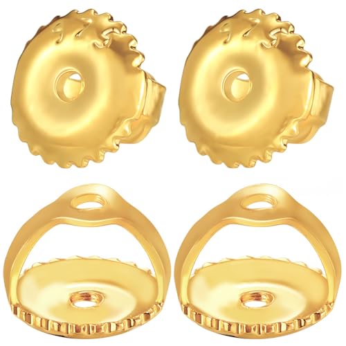 Beebeecraft 1 Box Mit 30 Stück Schraub Ohrringverschlüssen 18 Karat Vergoldetes Messing Metall Schraub Ohrringverschluss Ersatzverriegelung Passend Für 21 Gauge Diamant Ohrstecker Mit Gewinde von Beebeecraft