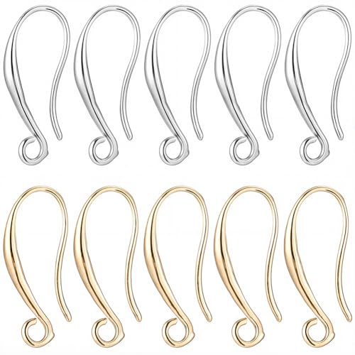 Beebeecraft 1 Box Mit 40 französischen Ohrringhaken 18 Karat Vergoldete Und Platinierte Messing Ohrhaken Zur Herstellung Baumelnder Ohrringe Schmuckzubehör DIY Kit Beebeecraft 1 Box Mit 40 französischen Ohrringhaken 18 Karat Vergoldete Und Platinierte Messing Ohrhaken Zur Herstellung Baumelnder Ohrringe Schmuckzubehör DIY Kit von Beebeecraft