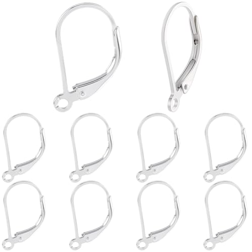 Beebeecraft 1 Box Mit 5 Paar Leverback Ohrhaken 925 französischen Ohrhaken Aus Sterlingsilber 16.5 x 9mm Mit 925 Stempeln Und 1 Poliertüchern Zur Schmuckherstellung Beebeecraft 1 Box Mit 5 Paar Leverback Ohrhaken 925 französischen Ohrhaken Aus Sterlingsilber 16.5 x 9mm Mit 925 Stempeln Und 1 Poliertüchern Zur Schmuckherstellung von Beebeecraft
