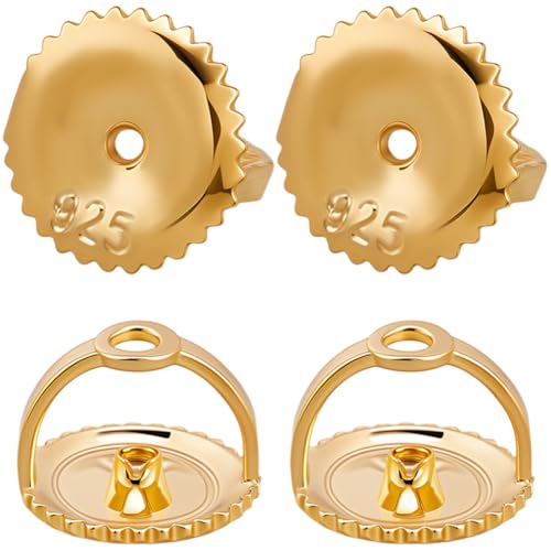 Beebeecraft 1 Box Mit 8 Ohrringverschlüssen Mit Schraubverschluss 18 Karat Vergoldet 925 Sterlingsilber Schraubverschlüsse Sicherer Ersatz Für Diamant Ohrstecker Beebeecraft 1 Box Mit 8 Ohrringverschlüssen Mit Schraubverschluss 18 Karat Vergoldet 925 Sterlingsilber Schraubverschlüsse Sicherer Ersatz Für Diamant Ohrstecker von Beebeecraft