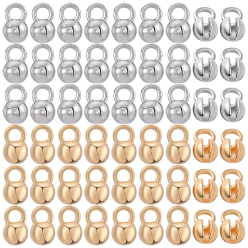 Beebeecraft 1 Box Mit 80 Perlenspitzen Und Knotenabdeckungen 18 Karat Vergoldete Messing Clamshell Endkappen Quetschperlenabdeckungen Für Die Schmuckherstellung Zubehör Set DIY Bastelarbeiten von Beebeecraft