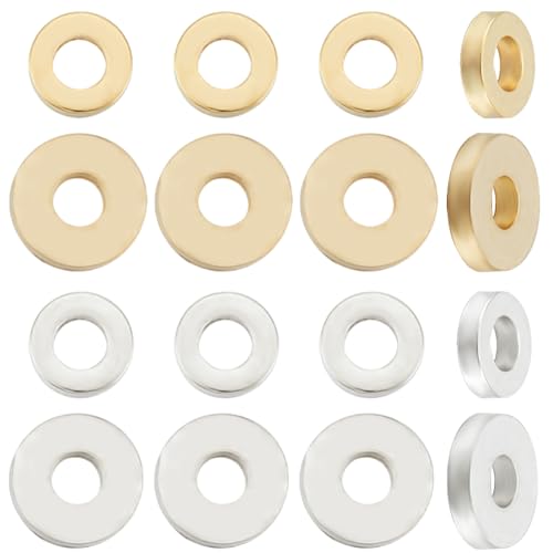 Beebeecraft 1 Box Mit 80 Stück 4/5 mm Scheiben Abstandsperlen 24 Karat Gold 925 Sterling Silber Plattiert Flach Rund Doppelkegel Nahtlos Untertasse Lose Abstandshalter Charm Perlen DIY Loch: 1.5/2 mm Beebeecraft 1 Box Mit 80 Stück 4/5 mm Scheiben Abstandsperlen 24 Karat Gold 925 Sterling Silber Plattiert Flach Rund Doppelkegel Nahtlos Untertasse Lose Abstandshalter Charm Perlen DIY Loch: 1.5/2 mm von Beebeecraft