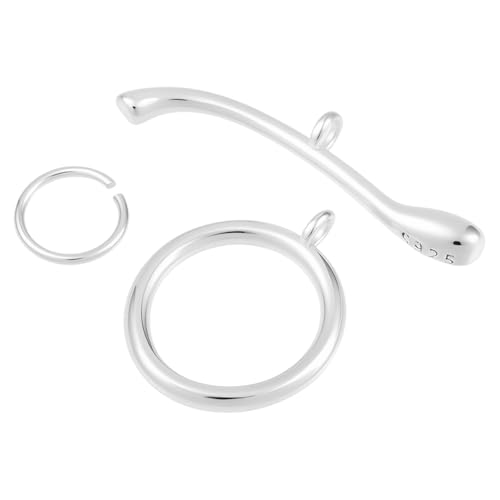 Beebeecraft 1 Box Mit 925 Sterlingsilber Knebelverschlüssen Und T Bar Verschlüssen Ring Knebelverschlüssen Mit Biegering Für Die Herstellung von DIY Halsketten Armbändern Und Schmuck von Beebeecraft