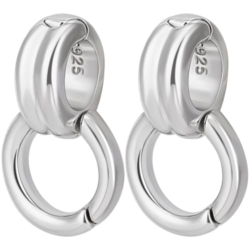 Beebeecraft 1 Box mit 2 Doppelbügel-Verschlüssen, 925er-Sterlingsilber, Anhänger-Verschlüsse für Halsketten, Charms, Schmuckherstellung von Beebeecraft